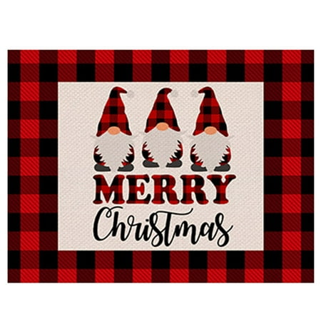 

Christmas Placemat Family Table Atmosphere Arrangement Supplies Decorations Table Cloth