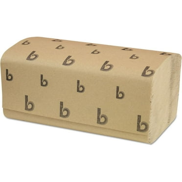 B6210 9 in. x 9-9/20 in. Singlefold Paper Towels - Natural (16/Carton)