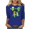 thumbnail image 4 of Craaazy Women's 3/4 Sleeve St. Patrick's Day Tshirts Casual Printed Pullover Tops Gifts, 4 of 5