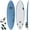 Lt. Blue, variant on Zephyr Soft Top Midlength Foam Surfboard for Beginners and Kids - Includes Leash + Fins