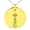 Gold, variant on Stainless Steel Sacred Lotus Unalome Engraved Small Medallion Circle Charm Pendant Necklace