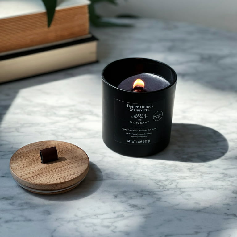 Rose Garden Hand Poured Soy Candle, Crackling Wooden Wick Candle