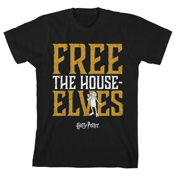 Harry Potter Free The House Elves Toddler Boy's Black T-shirt-3T