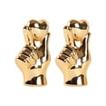 thumbnail image 2 of Juego de 2 adornos para San Valentín | Figuras de cerámica con forma de corazón | Acabado metálico dorado y plateado | Decoración romántica para escritorio, mueble de TV o estantería, ideal para, 2 of 6