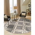 thumbnail image 7 of Unique Loom Trellis Collection Area Rug (8' Round Gray/Beige), 7 of 7
