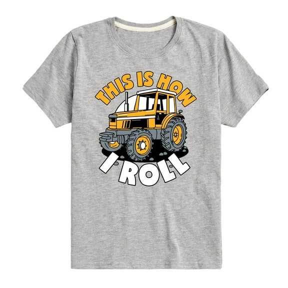 Instant Message - This Is How I Roll Tractor - Toddler & Youth Short Sleeve Graphic T-Shirt