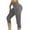 Gray, variant on Aofany Capri Leggings for Women Solid Stretch Plus Size Capris Tights Cropped Pants Trouser for Casual Yoga Workout Running Gym
