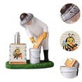 thumbnail image 6 of CoudarTitie Beekeeping Art Statue, Resin Figurine, Artwork, Ornament, Sculpture for Desktop, Honey Harvesting, 6 of 9