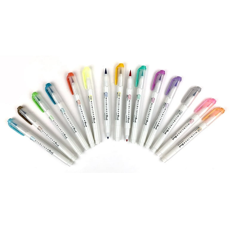 Mildliner Double Ended Brush Pen Assorted Colors 10pk by Zebra Pen  Corporation