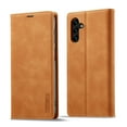 thumbnail image 2 of SaniMore for Samsung Galaxy A13 5G 6.5" 2021 Case, Prumiem PU Leather Wallet Kickstand Cover Magnetic Flip Design Card Slots Shockproof Anti-drop TPU Full Body Protective Shell, Brown, 2 of 8