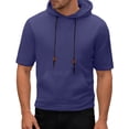 thumbnail image 3 of Hooded T Shirts for Man Summer Casual Fashion Cotton Linen Lightweight Hoodie with Pockets Pullover Shirt, 3 of 9