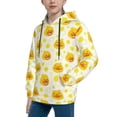 thumbnail image 2 of Fotbe Ducky Cartoon Pattern Youth Pullover Hooded Sweatshirt, Boys Hoodie, Kangaroo Pocket Hoodie for Kids Girls -X-Large, 2 of 6