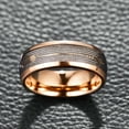thumbnail image 3 of Men /Women 8mm Tungsten Ring Rose Gold Wedding Band Rings with Arrow Dome Style Comfort Perfect for a wedding proposal holiday gift Fit Size 7-12, 3 of 4