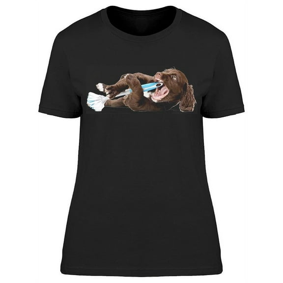 Playful Cocker Spaniel Puppy T-Shirt Women -Image by Shutterstock, Female XX-Large