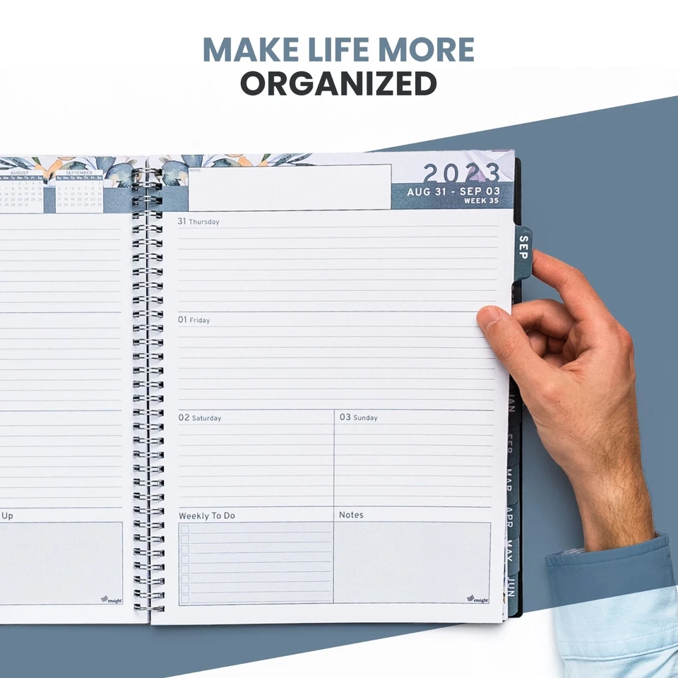Ensight Weekly & Monthly Planner 2023-2024 - 8.5 X11 - Floral