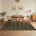 thumbnail image 3 of FairOnly 3'x5'Modern Ripple Weave Texture Machine Washable Area Rug for Living Room Ultra Thin Low Pile Non Slip Rug for Living Room Bedroom Kitchen,Brown, 3 of 7