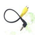thumbnail image 2 of Milisten 2.5mm to RCA Lightweight Cable Converter GPS Tablet Extension Space Saving Reverse Camera Rear View Easy Install for Car DVR (Black), 2 of 6
