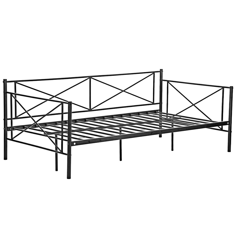YRLLENSDAN Twin Daybed Frame Metal, Black Day Bed Frames for Adult