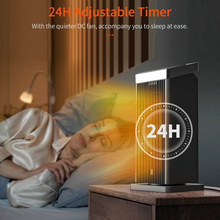 ALROCKET 1500W Ceramic Heater 90'' Oscillating with Thermostat and Remote  Control - Walmart.com