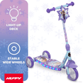 thumbnail image 2 of Huffy Disney Frozen Light-Up 3-Wheel Scooter, Ages 3+, Purple, Kids, Girls, 2 of 6