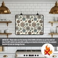 thumbnail image 4 of Renewold Ceramic Glass Stove Top Cover Stove Mat Stove Burner Cover Multipurpose Rubber Desk Saver Pad Washer Dryer Top Cover Range Cover for Counter Top, Bohemian Flower Beige, 4 of 7