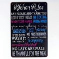 thumbnail image 1 of GFDYREE Metal Tin Sign Kitchen Rules Wall Sign Decor Bar Pub Home Vintage Retro TIN Sign 7.8X11.8 INCH, 1 of 1