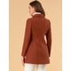 thumbnail image 5 of Abrigo Largo De Invierno Con Cuello Peter Pan Y Doble Botonadura Para Mujer Marrón S, 5 of 6