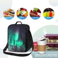 thumbnail image 4 of Honeii Northern Lights 2 Print Insulated Lunch Bag, Reusable Lunch Box for Adult, Leakproof Cooler Bag for Work Office Travel Picnic, 4 of 7
