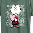 thumbnail image 3 of Peanuts - Charlie Brown Xoxo - Women's Short Sleeve Graphic T-Shirt, 3 of 6
