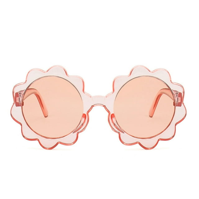 Kmbangi Kids Beach Sunglasses, Round Flower Shape UV400 Protection Sunglasses