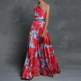 thumbnail image 6 of Hvyesh Women's Summer One Shoulder Long Formal Dresses Sleeveless Bodycon Wedding Guest Maxi Dress Trendy Floral Print Gown Party Dress, 6 of 6