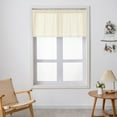 thumbnail image 1 of Yipa Kitchen Curtains Semi-sheer Short Valance Decor Simple Half Window Curtain Rod Pocket Bedroom Panels Tiers Modern Solid Color Beige W:29''x H:35'', 1 of 5