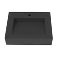 thumbnail image 5 of Castello USA Inc Pyramid 24" Solid Surface Manmade Stone Bathroom Sink in Black, 5 of 7