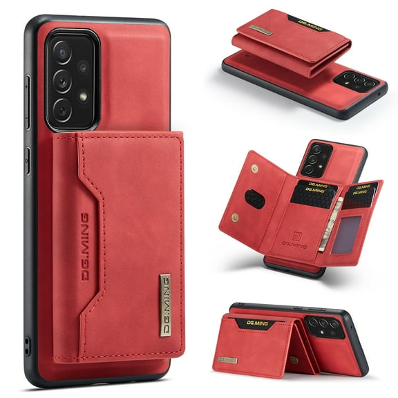 for Samsung Galaxy A13 4G Case ,Magnetic Buckle Leather Detachable Wallet Cover, Card Pocket Back Flip Kickstand Shockproof Business Slim Phone Case For Samsung Galaxy A13 4G,
Red