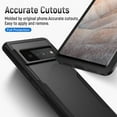 thumbnail image 6 of Google Pixel 6 Pro Case, Heavy-Duty Shockproof Military-Grade TPU+PC 2-Layer Protection for 6.67" Screen, Wireless Charging Support, Black, 6 of 14