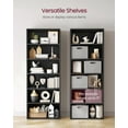 thumbnail image 3 of VASAGLE Bookshelf, 23.6 Inches Wide, 6-Tier Open Bookcase with Adjustable Storage Shelves, Floor Standing Unit, Ebony Black, 3 of 7