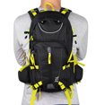 thumbnail image 3 of Mochila impermeable para viajes en bicicleta, senderismo, acampada, escalada, con cubierta para la lluvia, color negro y amarillo, 3 of 8