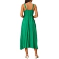 thumbnail image 3 of INSPIRE CHIC Women's Sleeveless Casual Midi Dress 2024 Tie Front Flowy Summer Sundress Green S, 3 of 5