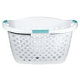 Home Logic 1.8 Bushel Hip Grip Laundry Basket, White