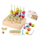 thumbnail image 2 of Juguete de secuenciación de cuentas de madera Montessori, juego de bloques de construcción apiladores de formas a juego, cuentas de encaje creativas, 2 of 9