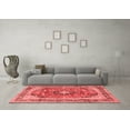 thumbnail image 3 of Ahgly Company Indoor Square Medallion Red Traditional Area Rugs, 5' Square, 3 of 4