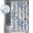 thumbnail image 3 of Shower Curtains Sets for Bathroom Decor Blue Coral Shell StarfishWaterproof Bathroom Curtain with Hooks,Summer Marine Lifefor Bathroom Decor,36x72IN, 3 of 7