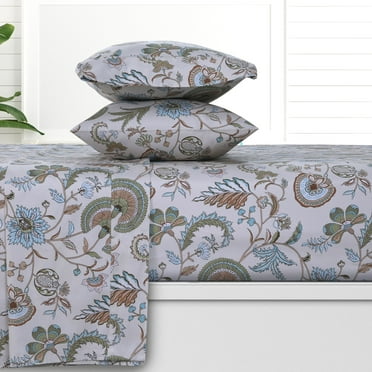 Azores Home Organic Cotton Sateen 300 Thread Count Deep Pocket Sheet Set Ingrid Ivory Full