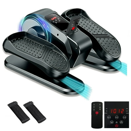 BAOKALER Under Desk Elliptical Machine, Ellipse Leg Exerciser While Sitting,Seated Electric Pedal Exerciser for Seniors, Compact Elliptical with Remote Control and Mat for Home Office