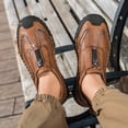 thumbnail image 6 of Mens Non-slip Loafers Outdoor Casual Lightweight Retro Driving Shoes Minimalist Business Office Moccasins Yellow 10 US, 6 of 7