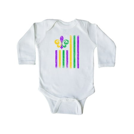 

Inktastic Mardi Gras Flag 2 Gift Baby Boy or Baby Girl Long Sleeve Bodysuit