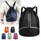 thumbnail image 1 of Mochila deportiva con cordón y compartimento para zapatos, bolsa de gimnasia de poliéster de alta densidad resistente al agua, bolsa de cuerda de gran capacidad de 18.5 "x12.5" con múltiples, 1 of 6