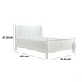 thumbnail image 5 of Vele Full Size Bed with Panel Headboard- Classic White Solid Wood Finish, 5 of 6