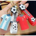 thumbnail image 2 of Llavero camiseta estrella del Mundial 2022 TUNC colgante de fútbol Argentina 10 Messi 5 piezas, 2 of 5