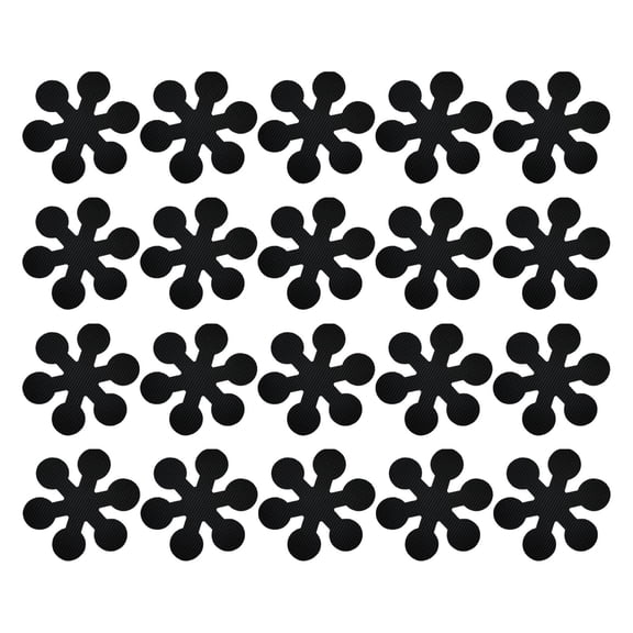 20Pcs Bathtub Stickers Non-Slip,Shower Safety Treads Adhesive Appliques Safety Shower Treads Stickers,Waterproof Anti Skid Adhesive Shower Treads for Home Kitchen Floor Hotel Bathroom(Black,3x3")